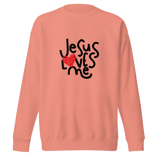 Jesus Loves Me Crew Neck Unisex Premium Sweatshirt