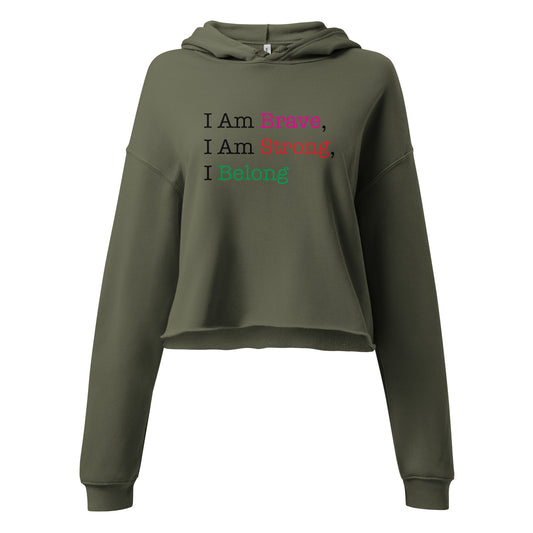 I AM Crop Hoodie