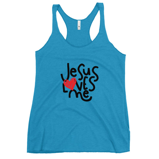 Jesus Loves Me Women's Racerback Tank